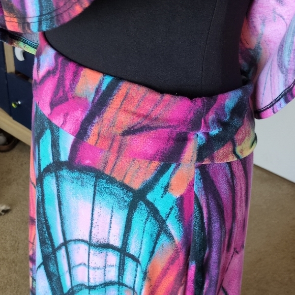 Copper Key Multicolor Abstract 2 Piece Top & Maxi Skirt Set - Picture 6 of 9